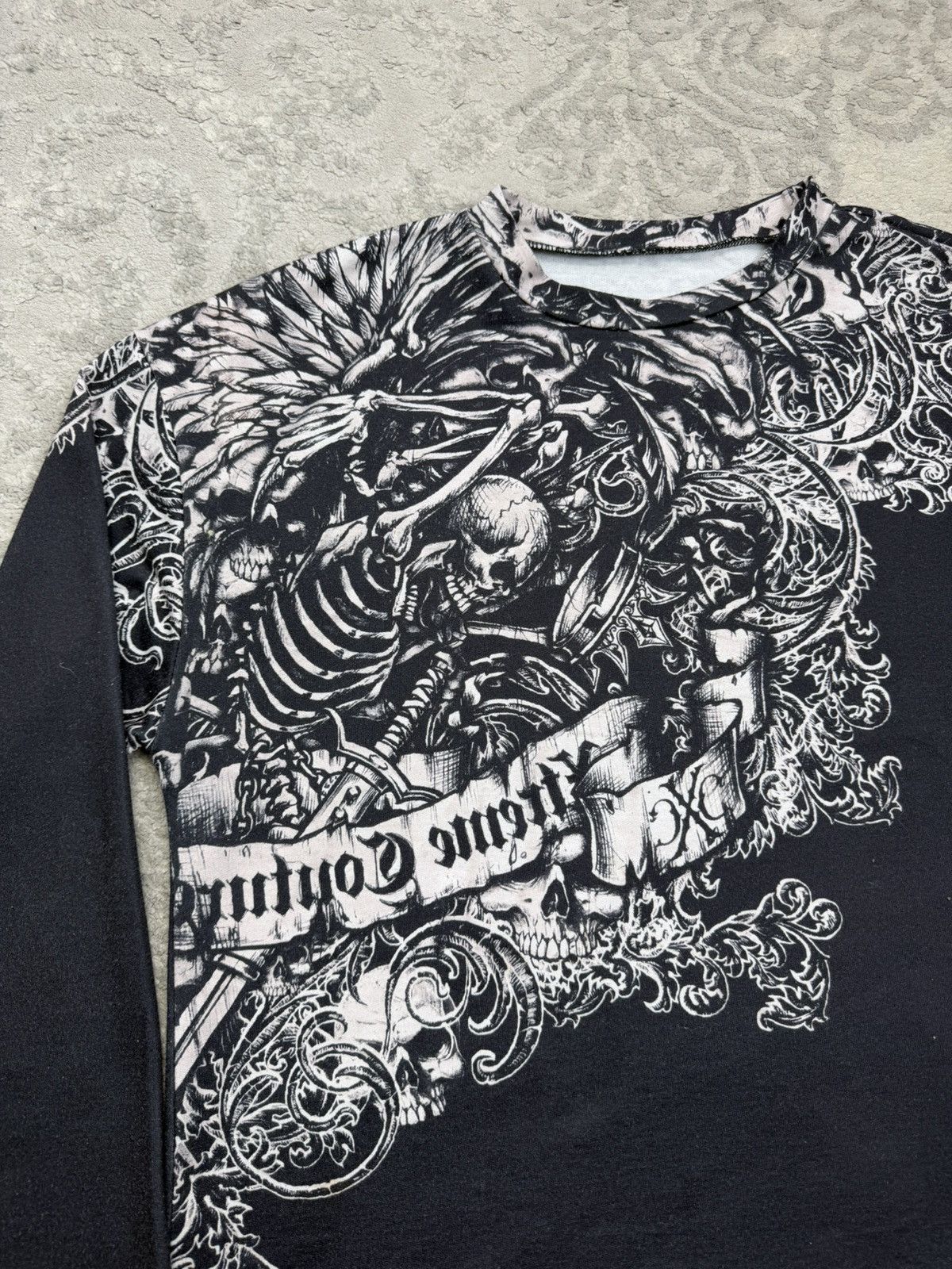 Other Affliction Skull Vintage Pattern Longsleeve Size US M / EU 48-50 / 2 - 2 Thumbnail