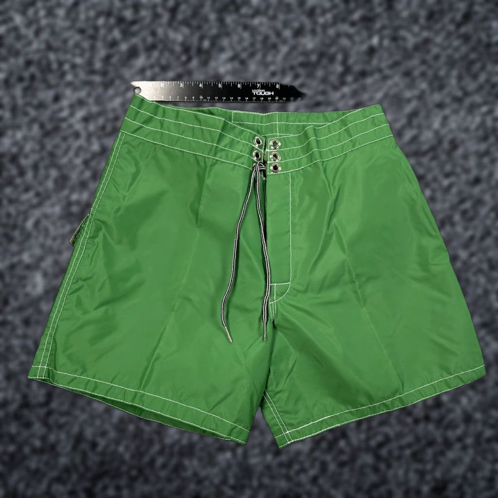 Vintage Birdwell Beach Britches Shorts Mens 29 Green Board Shorts Swim Trunks Surf New Size US 29 - 1 Thumbnail
