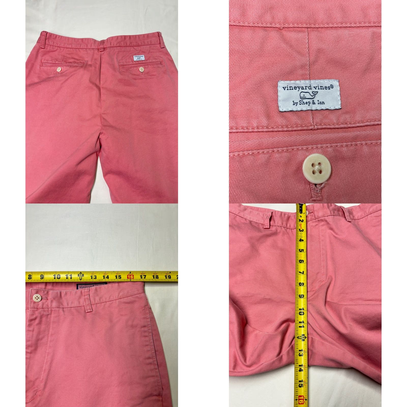 Vineyard Vines Vineyard Vines Pants Chino Pink 34x30 Men Casual Straight Front Flat Front Cotton 30in Inseam Size US 34 / EU 50 - 8 Thumbnail