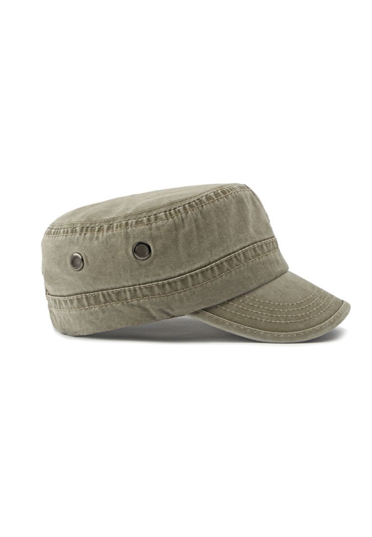 Other Khaki Japanese Flat Top Military Hat Size ONE SIZE - 4 Thumbnail