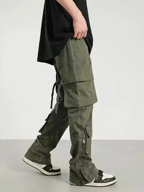 Jean military tactical flared cargo pants Size US 30 / EU 46 - 3 Thumbnail