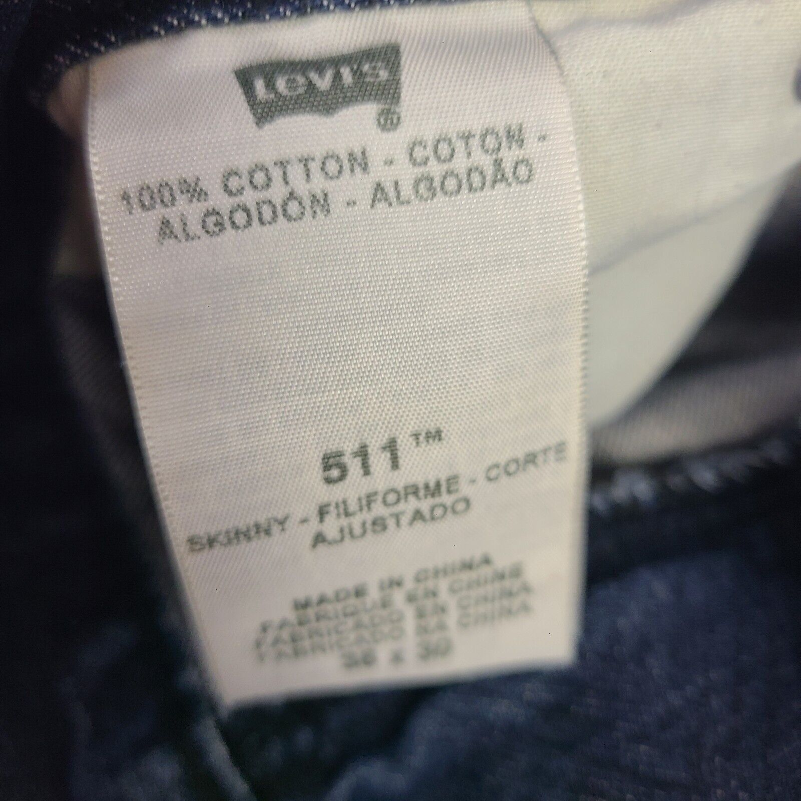 Levi's Levi’s 511 Blue Denim Jeans Pants Men’s 36x30 Slim Fit Black Size US 36 / EU 52 - 3 Thumbnail