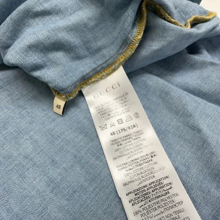 Gucci Gucci Gucci Short Sleeve Denim Shirt with Pocket -2506 Size US M / EU 48-50 / 2 - 2 Thumbnail