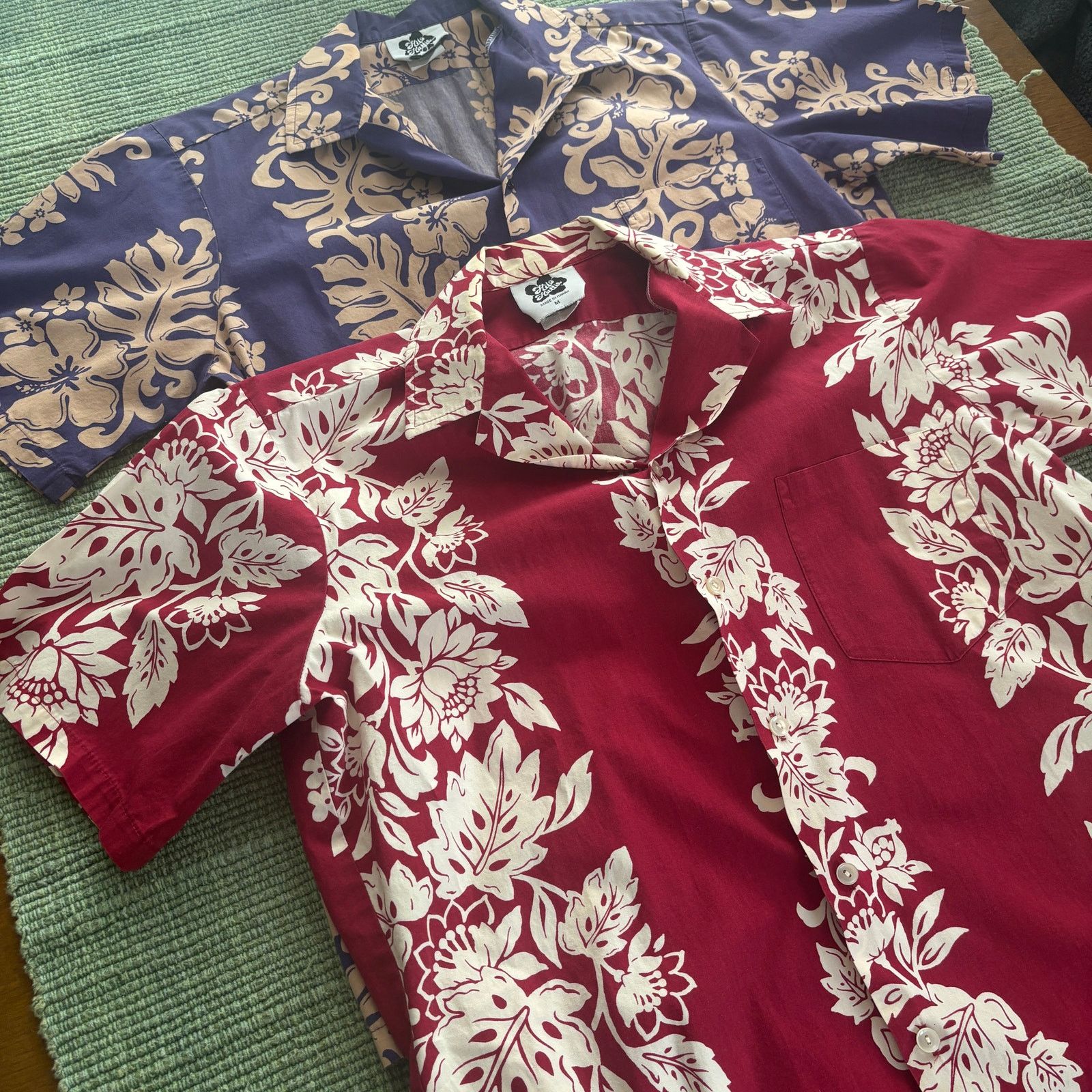 Hilo Hattie × Vintage Vintage 1980s Hilo Hattie Hawaiian Shirt Blue Red Two Pack Size US M / EU 48-50 / 2 - 3 Thumbnail
