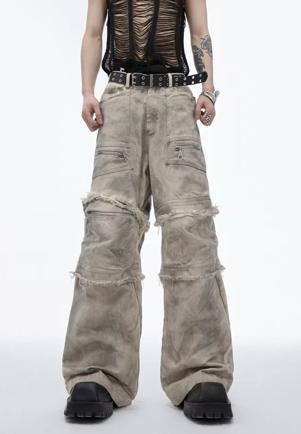 Japanese Brand × Jean High Waist Ragged Detachable Jean Size US 29 - 1 Thumbnail