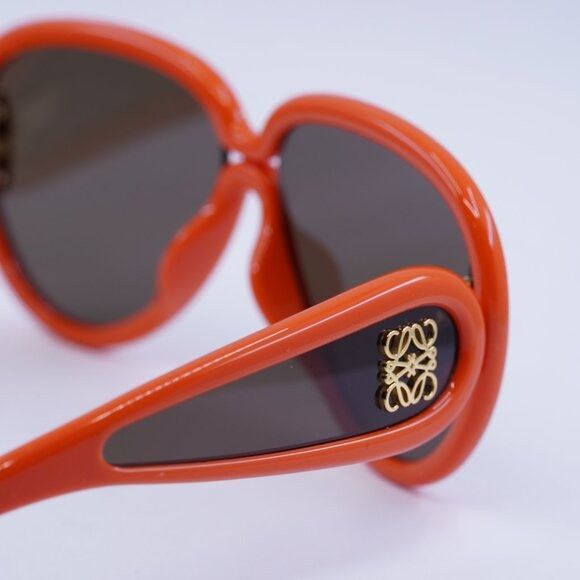Loewe Loewe LW40132I 42E Sunglasses Shiny Orange Aviator Frame Size ONE SIZE - 6 Thumbnail