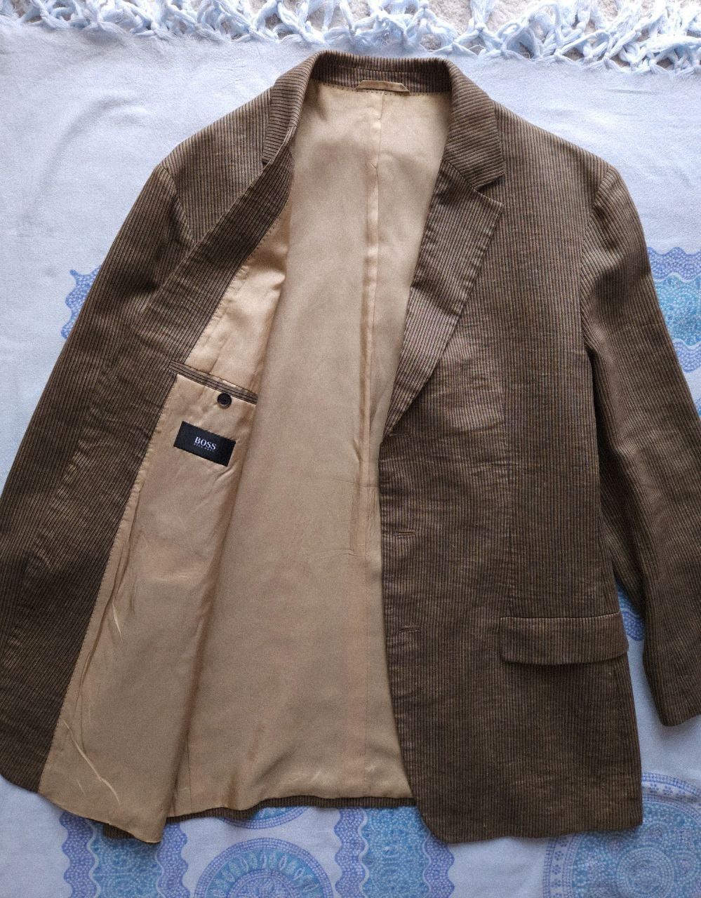 Hugo Boss Vintage Hugo Boss Sunderland Linen & Cotton Striped Blazer Size 44L - 5 Thumbnail