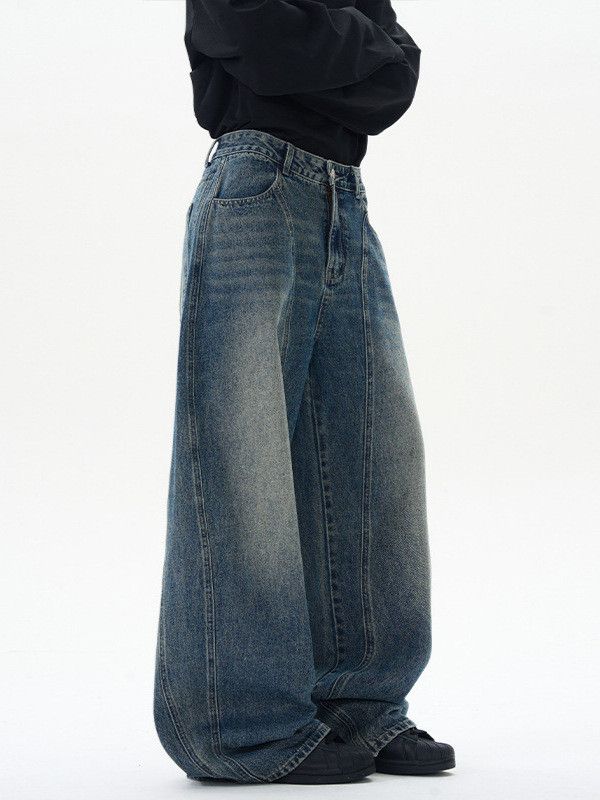 Japanese Brand Men's American street distressed patchwork scimitar jeans Size US 32 / EU 48 - 3 Thumbnail