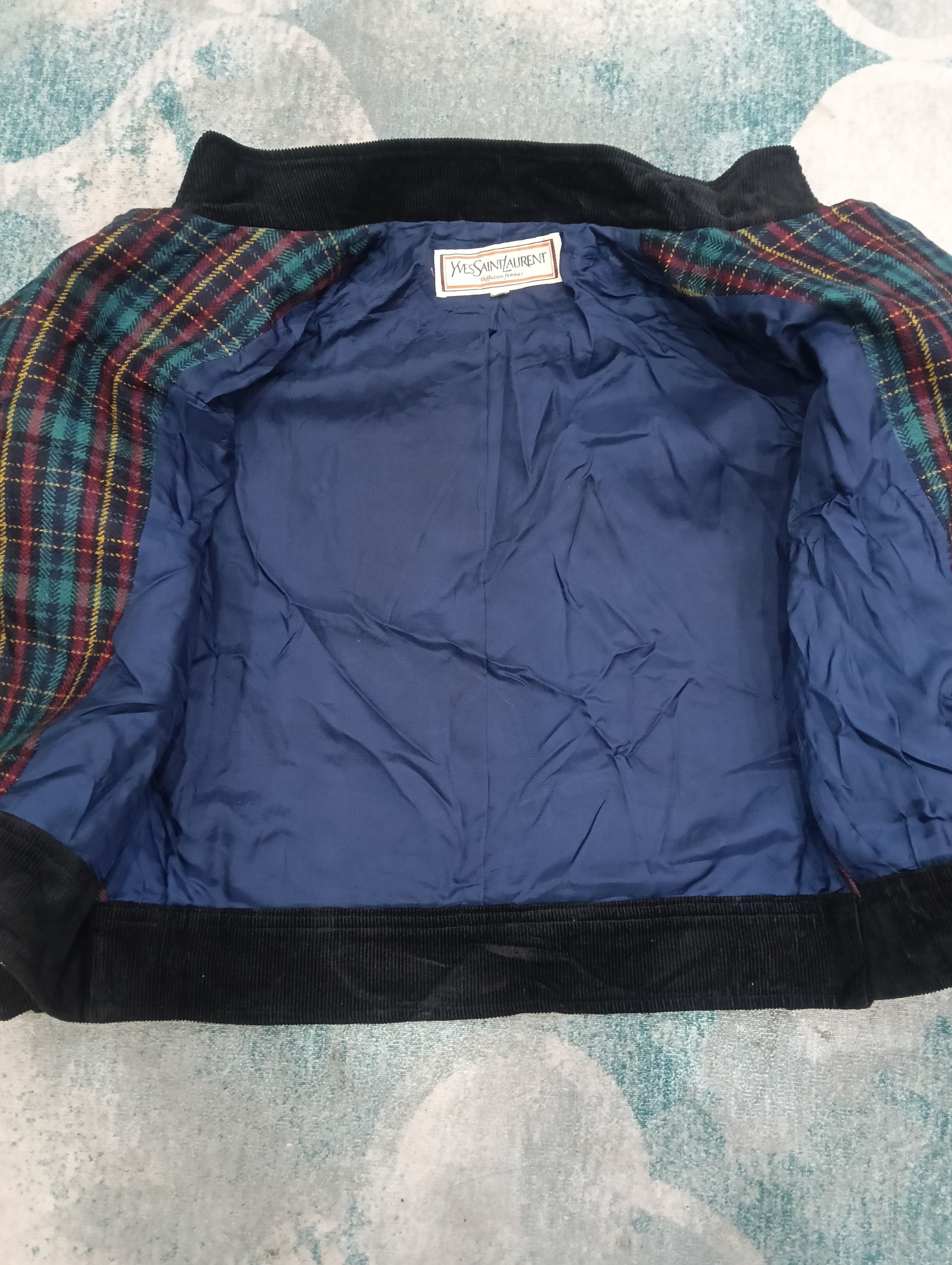 Saint Laurent Paris × Yves Saint Laurent Vintage Yves Saint Laurent Checkered Jacket Size M / US 6-8 / IT 42-44 - 10 Thumbnail