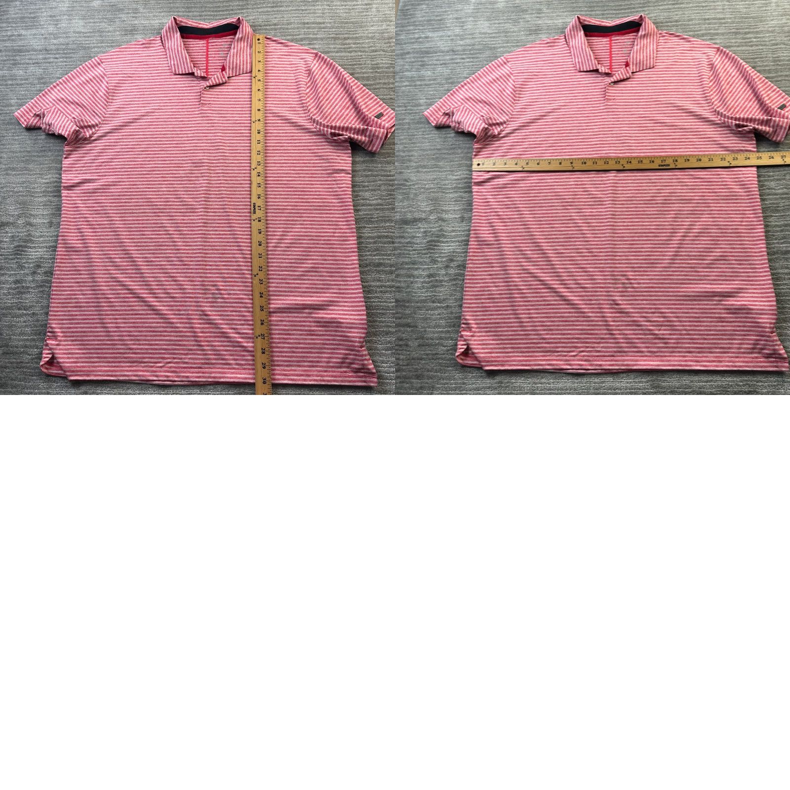 Nike Nike Tiger Woods Polo Shirt Mens XL Red Dri-Fit Vapor Dry Stripe Short Sleeve Collared Button Sports Casual Golf Polo Mens Size US XL / EU 56 / 4 - 8 Thumbnail
