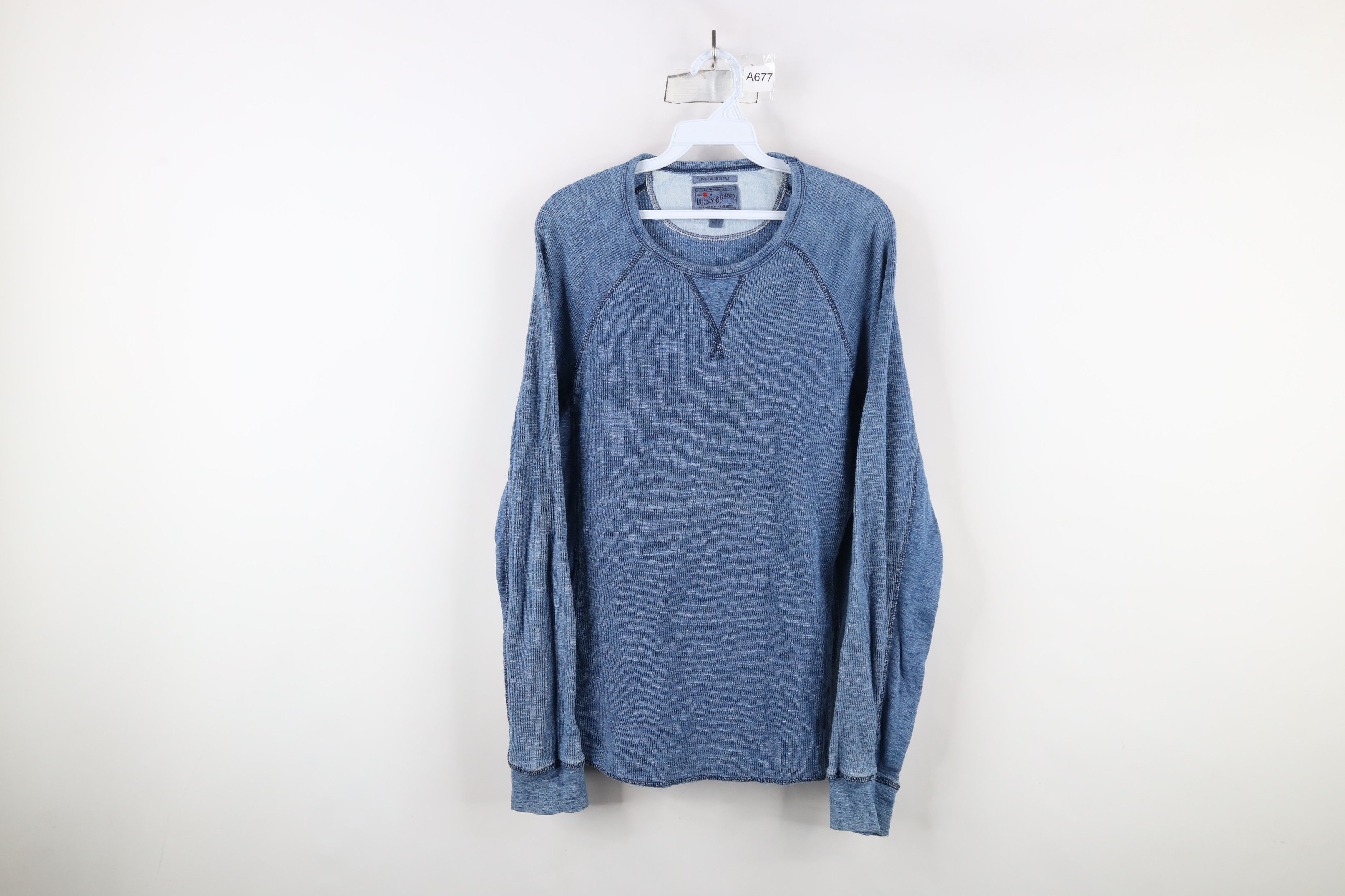 Lucky Brand × Vintage Vintage Y2K Lucky Brand Waffle Knit Long Sleeve T-Shirt Size US S / EU 44-46 / 1 - 1 Thumbnail