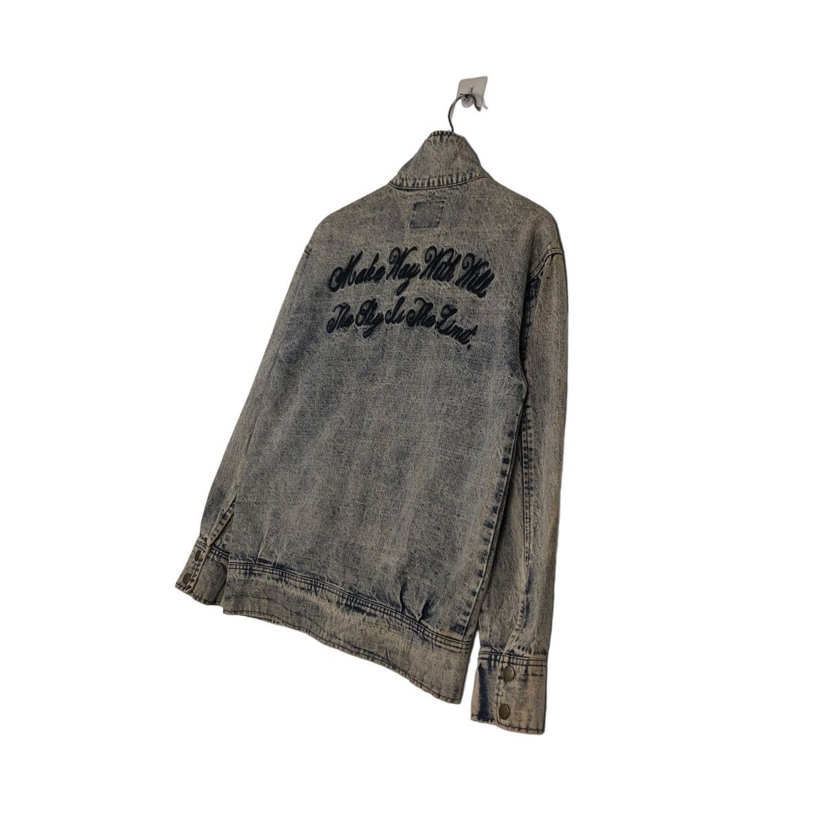 Japanese Brand 📌VINTAGE DENIM JACKET RUSTY BIKER VENCE EXCHANGE JAPAN Size US M / EU 48-50 / 2 - 3 Thumbnail