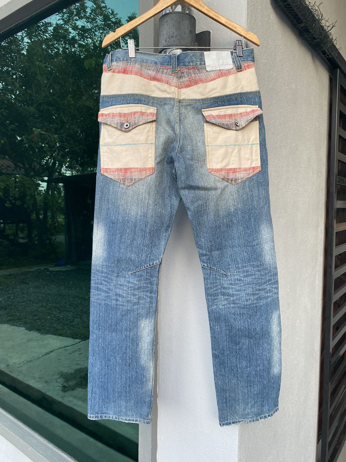 Japanese Brand × Vintage Vintage Sashiko Denim nice design Size US 35 - 5 Thumbnail