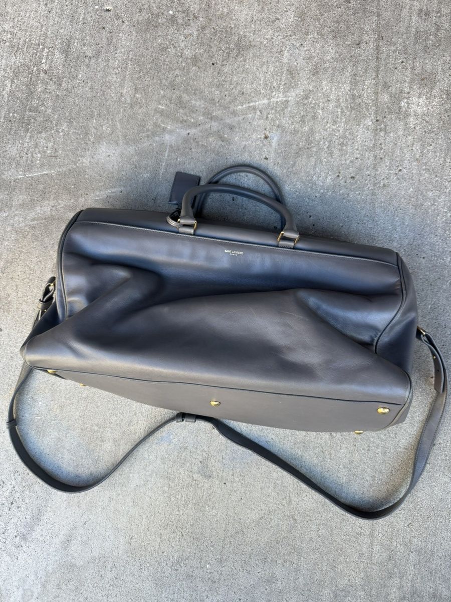 Saint Laurent Paris SAINT LAURENT PARIS CROSSBODY BAG GREY LEATHER HANDBAG CARRY Size ONE SIZE - 1 Thumbnail