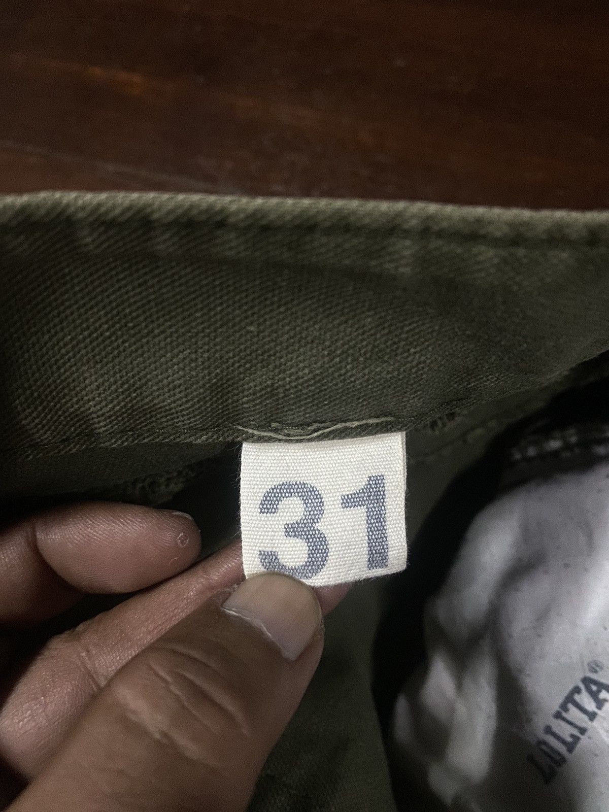 If Six Was Nine × Japanese Brand FIRE LOLITA JEANS ZIPPER OLIVE Size US 35 - 20 Thumbnail