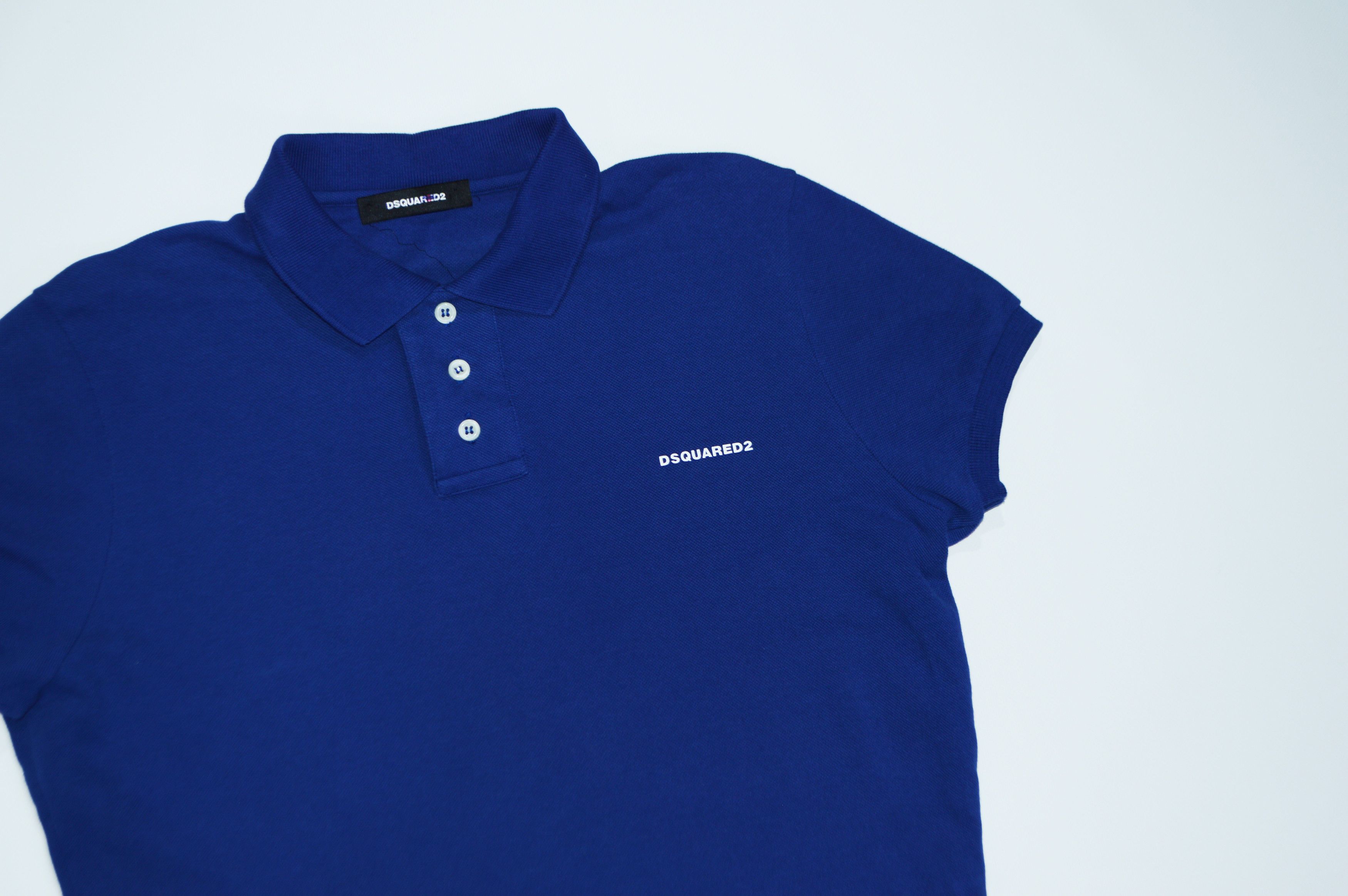 Dsquared2 Dsquared2 Blue Cotton Polo Shirt Size 48 Size US M / EU 48-50 / 2 - 2 Thumbnail
