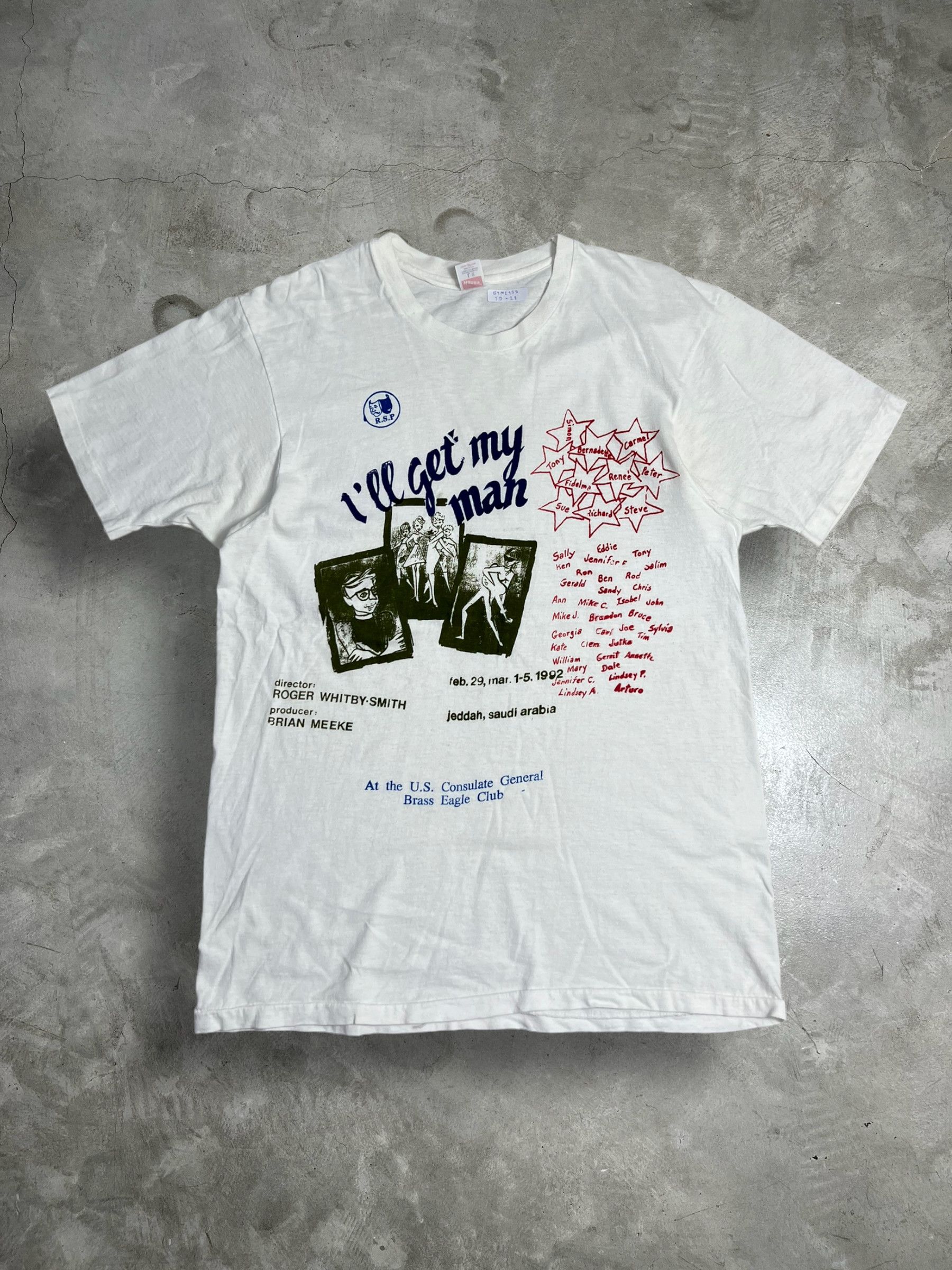 image of Movie x Vintage 90's I'll Get My Man Broadway Theatre (L) Gtme157 in White, Men's (Size Large)