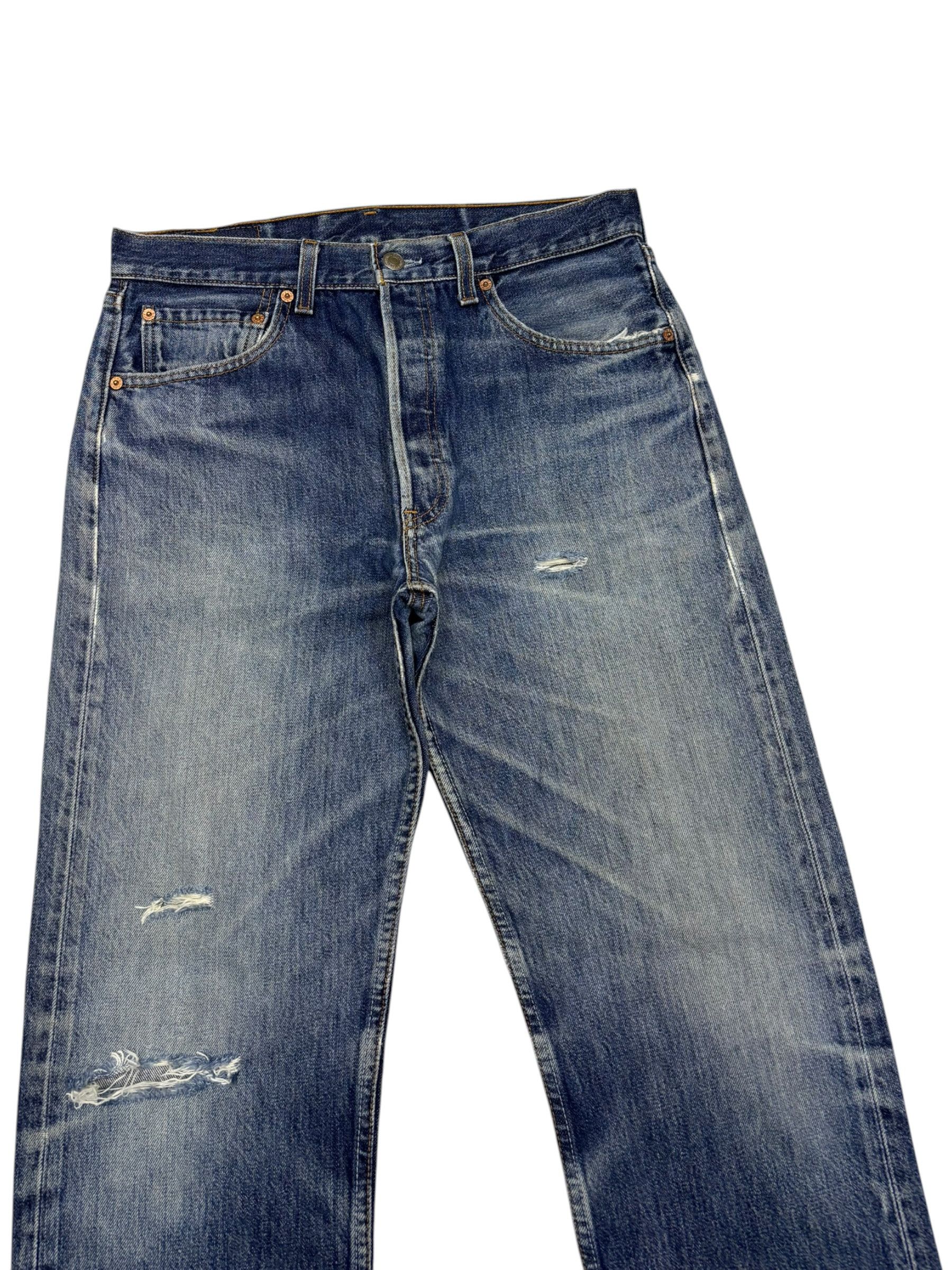 Kapital Vintage Levis 501 USA Distressed Denim Jeans Button 553 Size US 32 / EU 48 - 5 Thumbnail