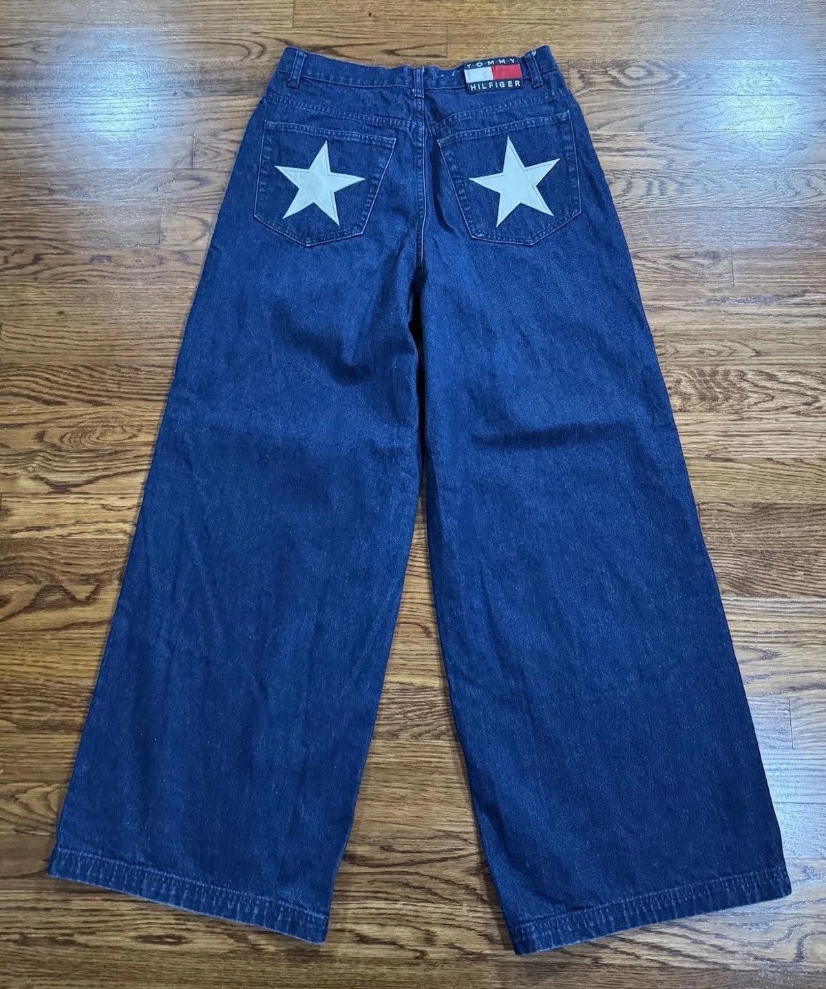 Tommy Hilfiger Women's Vintage Tommy Hilfiger Wide Leg Jeans (Size 11) Size 34" / US 12 / IT 48 - 4 Thumbnail