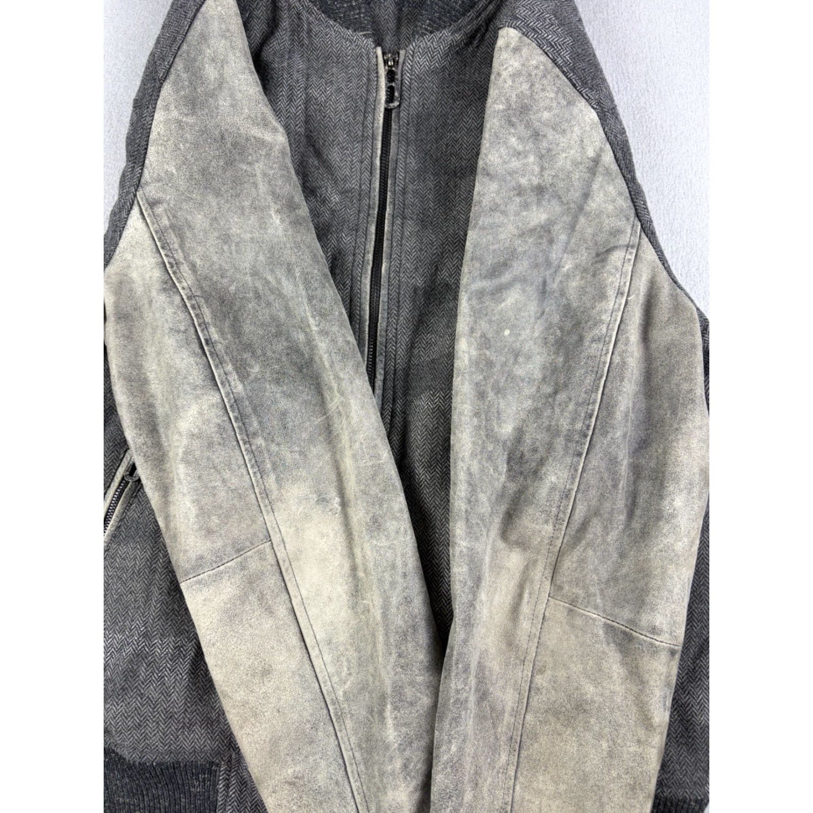 Robert Graham Robert Graham Jacket Men L Gray Camo Wool Blend Full Zip Bomber Coat Size US L / EU 52-54 / 3 - 5 Thumbnail
