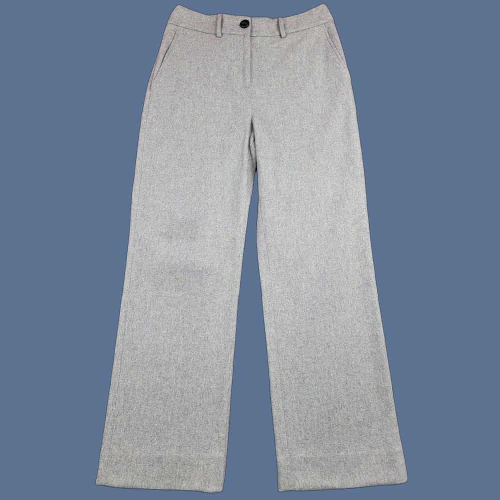 Rag & Bone Rag & Bone Pants Womens 0 Gray Wool Blend Wide-Leg Trouser Dress Work Office Size 25" / US 0 / IT 36 - 1 Thumbnail