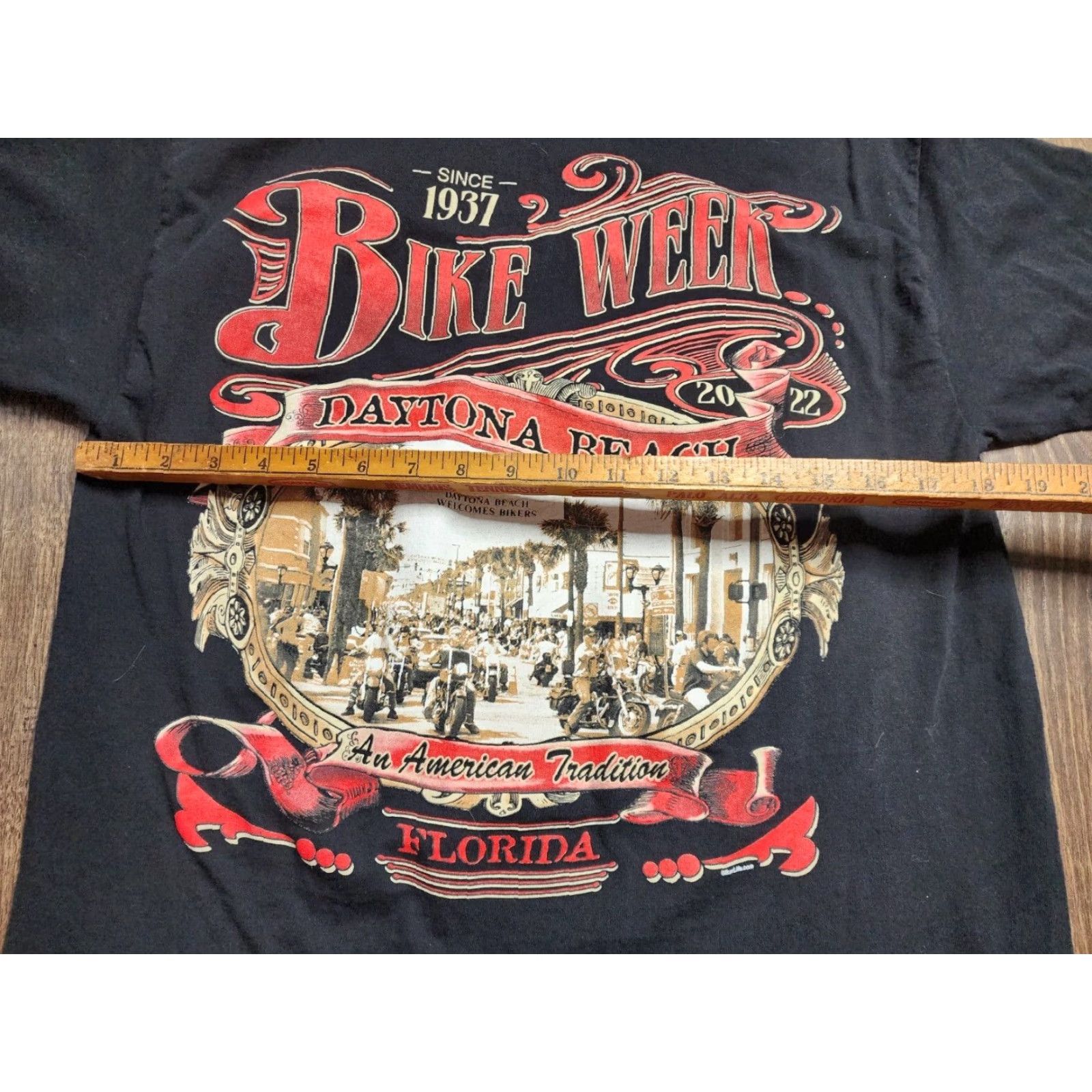 Gildan Mens L Shirt Daytona Beach Bike Week 2022 Motorcycle Double Sided Size US L / EU 52-54 / 3 - 4 Thumbnail
