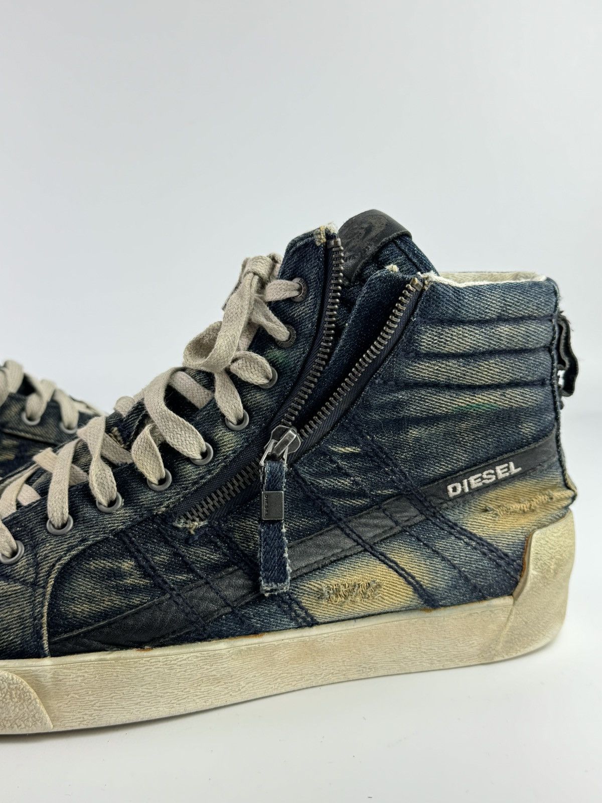 Diesel D-String Denim High Top Sneakers Denim Blue US12