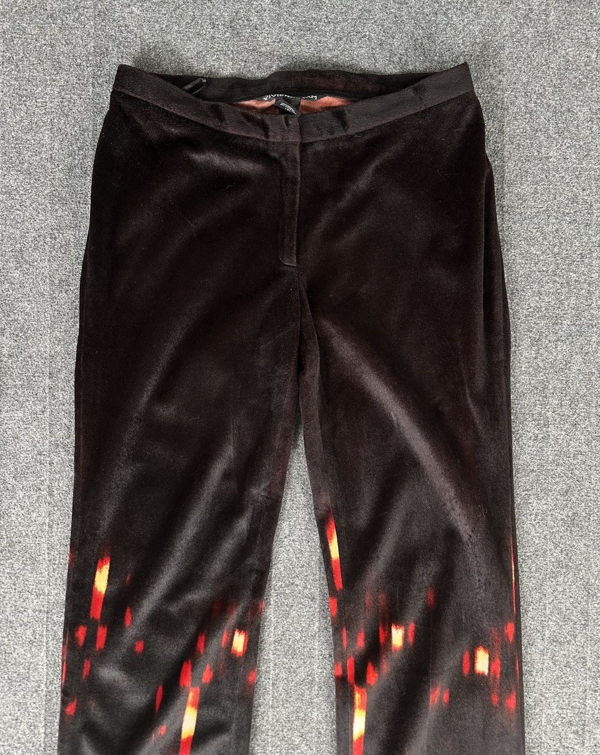 Vivienne Tam Vivienne Tam - 90’s Lantern Lights Velvet Polyester Pants Size 30" / US 8 / IT 44 - 4 Thumbnail