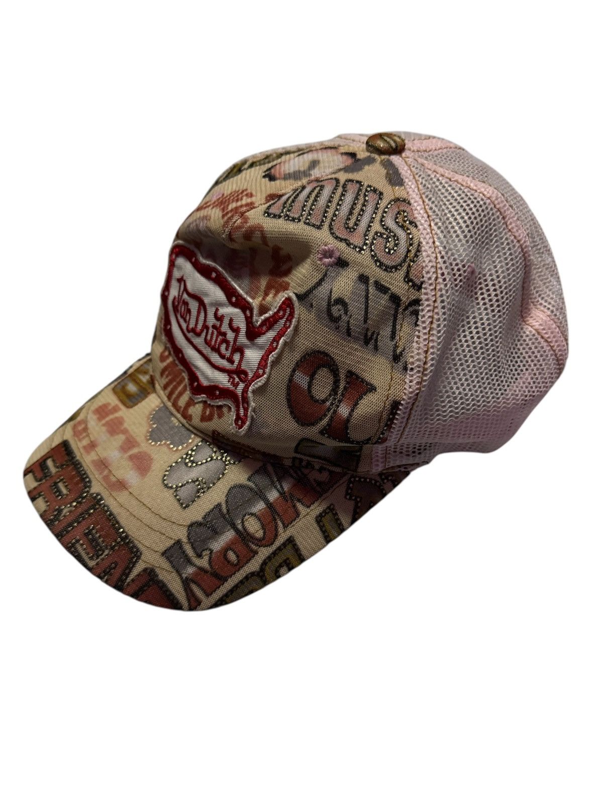 Von Dutch Von Dutch Pink Trucker Snapback Cap One Size Size ONE SIZE - 3 Thumbnail
