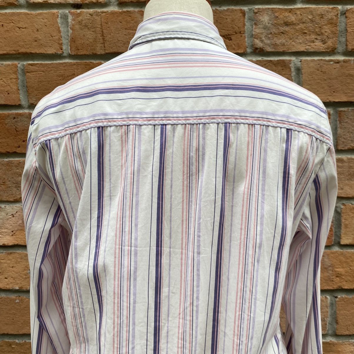 Max Mara Max Mara White Striped Long Sleeve Button-Up Shirt Size M / US 6-8 / IT 42-44 - 18 Thumbnail