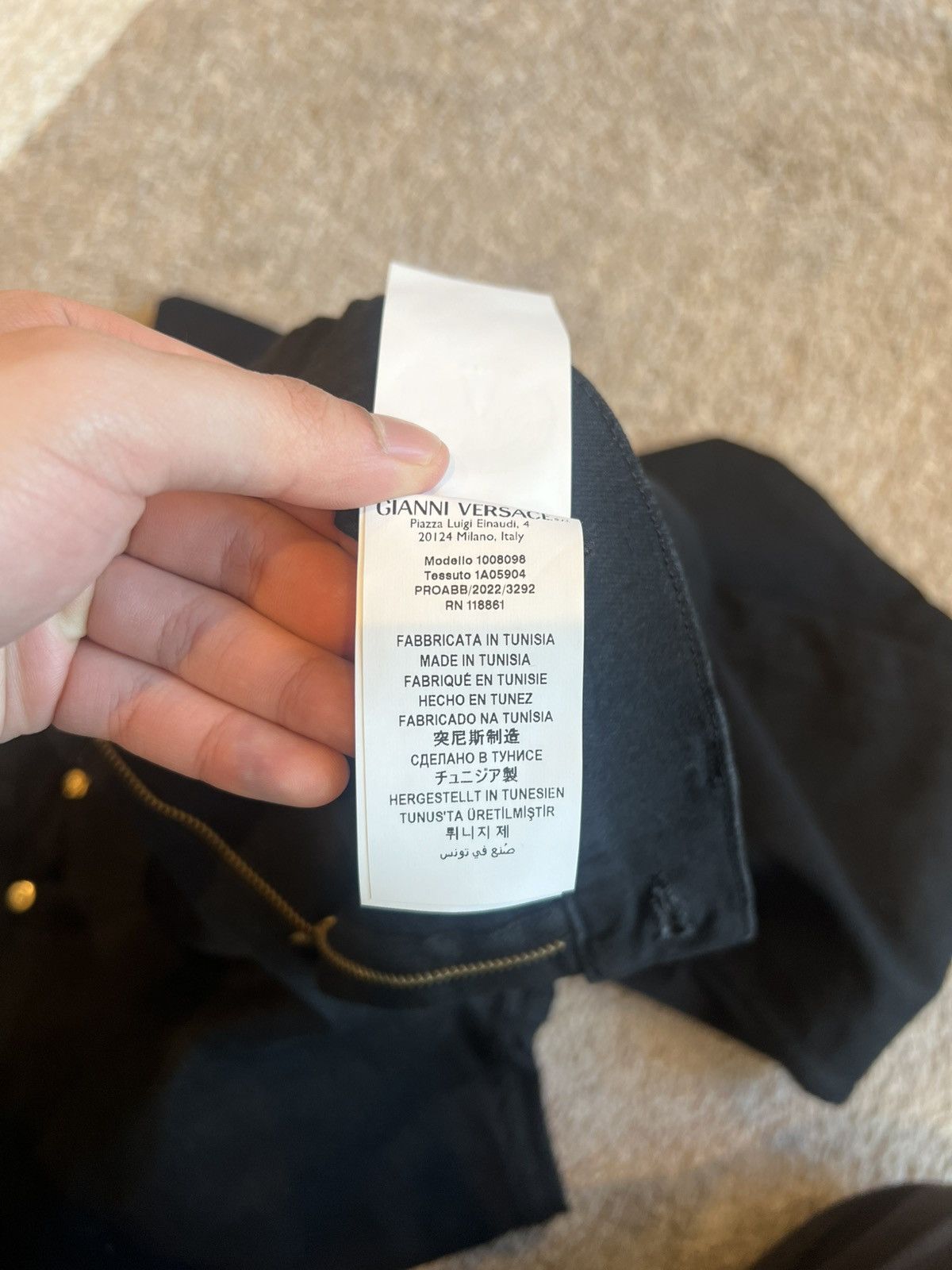 Versace Versace Mens Jeans Black Wash Taylor Fit Size US 31 - 9 Thumbnail