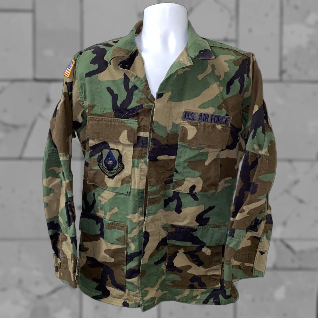 Vintage US Airforce Woodland Coat Long Sleeve Military Green/Brown Size M Mens Size US M / EU 48-50 / 2 - 1 Thumbnail