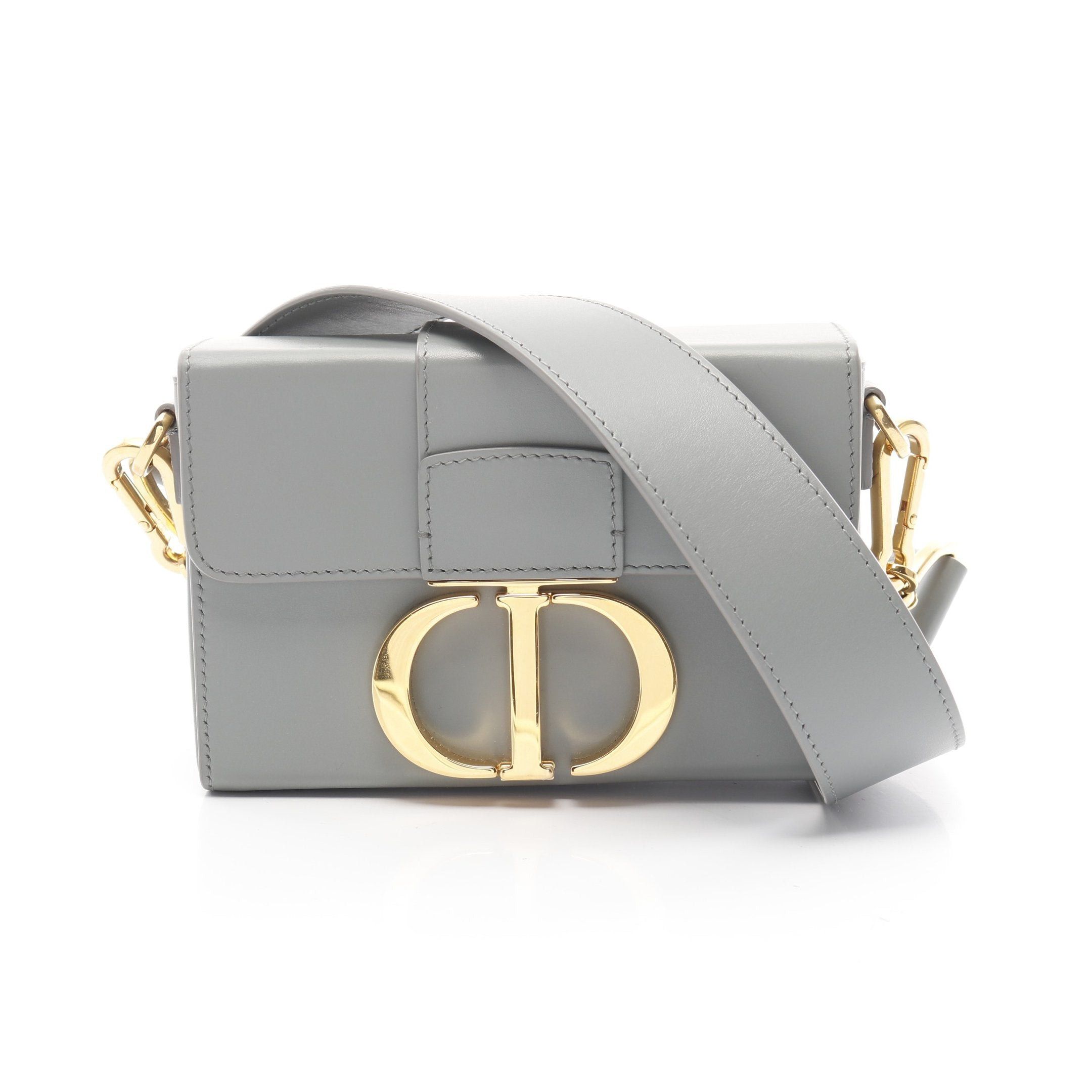 Dior Dior 30 Montaigne Shoulder Bag Leather Gray Size ONE SIZE - 1 Thumbnail