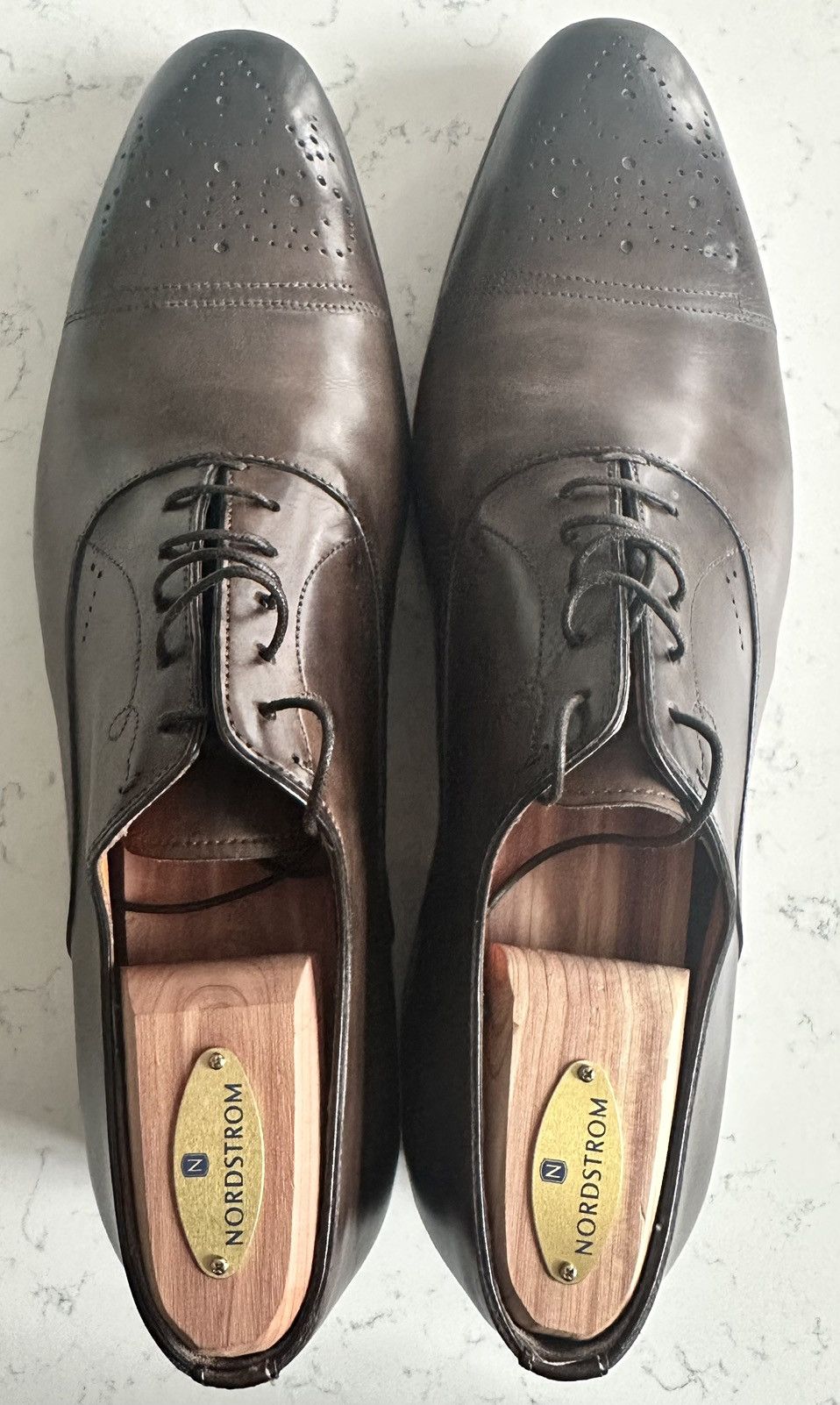Santoni Santoni Oxfords – Dark Brown – Size EU 44.5 (US 10.5) Size US 10.5 / EU 43-44 - 3 Thumbnail