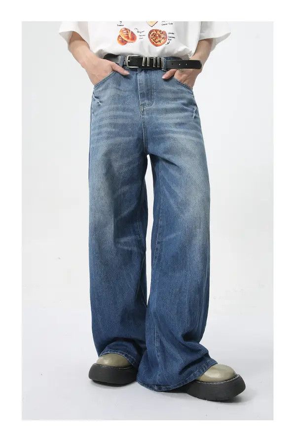 Japanese Brand Komura x Koga Casual Lightning Wash Loose Straight Jeans Size US 34 / EU 50 - 1 Thumbnail