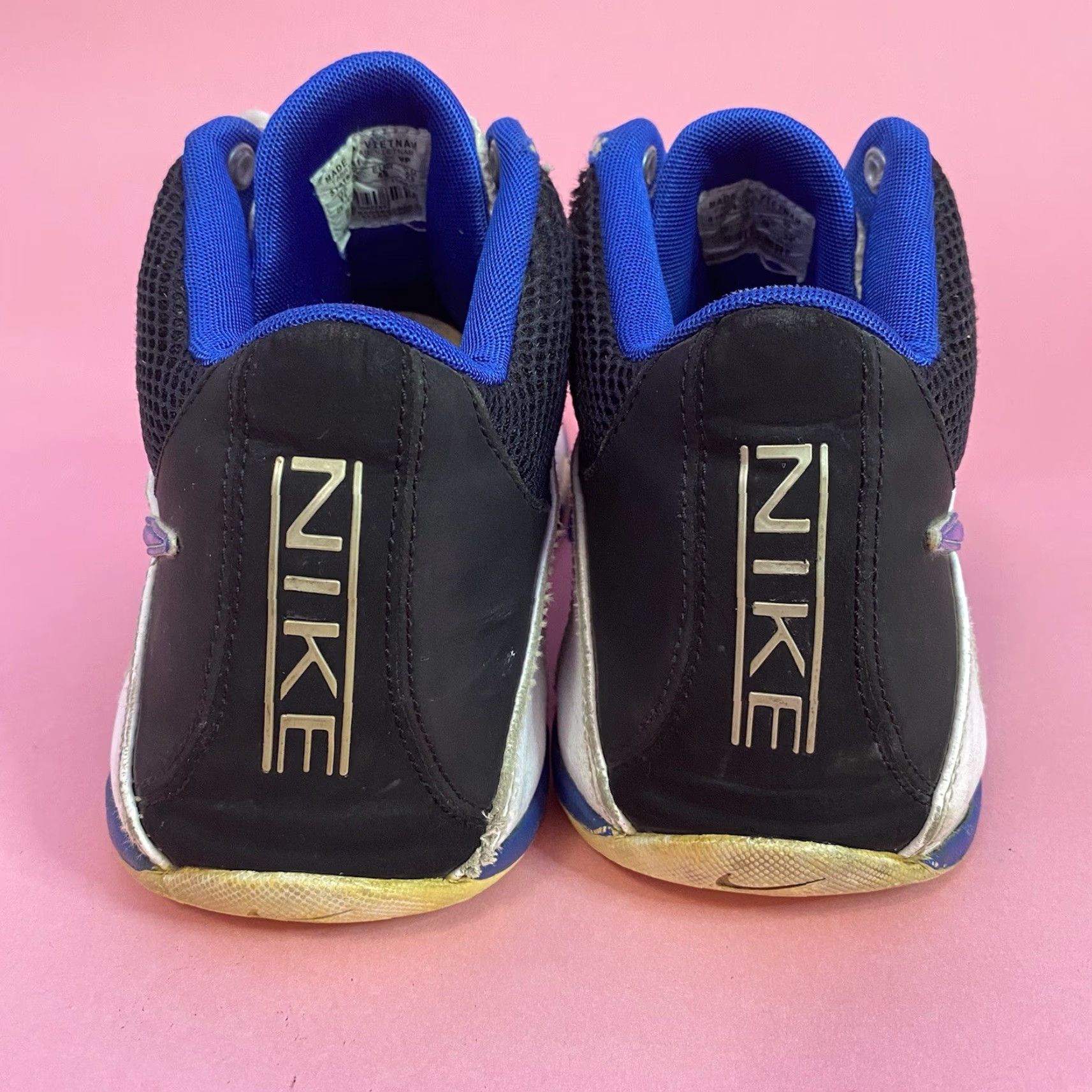 Nike Nike Air Zoom Basketball Sneakers Mens Size 11 US White Blue 318199-141 Nike Brand Sneaker Mens Size 11 US White Blue Size US 11 / EU 44 - 6 Thumbnail