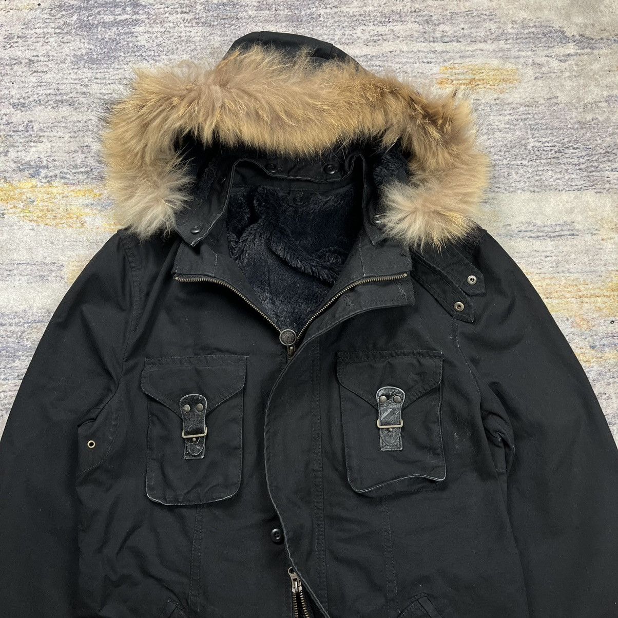 PPFM Ppfm double zipper fur bondage parka jacket vkei style Size US L / EU 52-54 / 3 - 4 Thumbnail