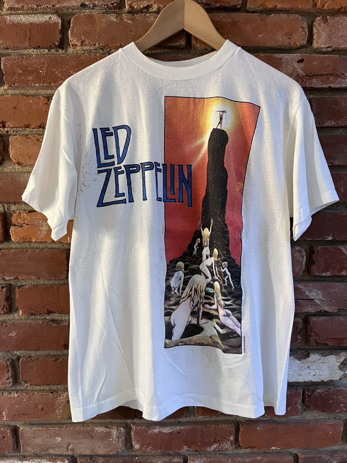 Vintage OG 1988 Led Zeppelin Houses of the Holy T-shirt | Grailed