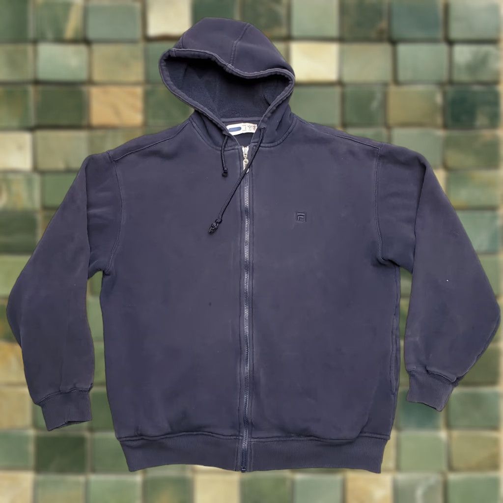 Fila VINTAGE FILA Hoodie Mens L Blue Long Sleeve Hooded Cotton Blend Outdoor Size US L / EU 52-54 / 3 - 1 Thumbnail
