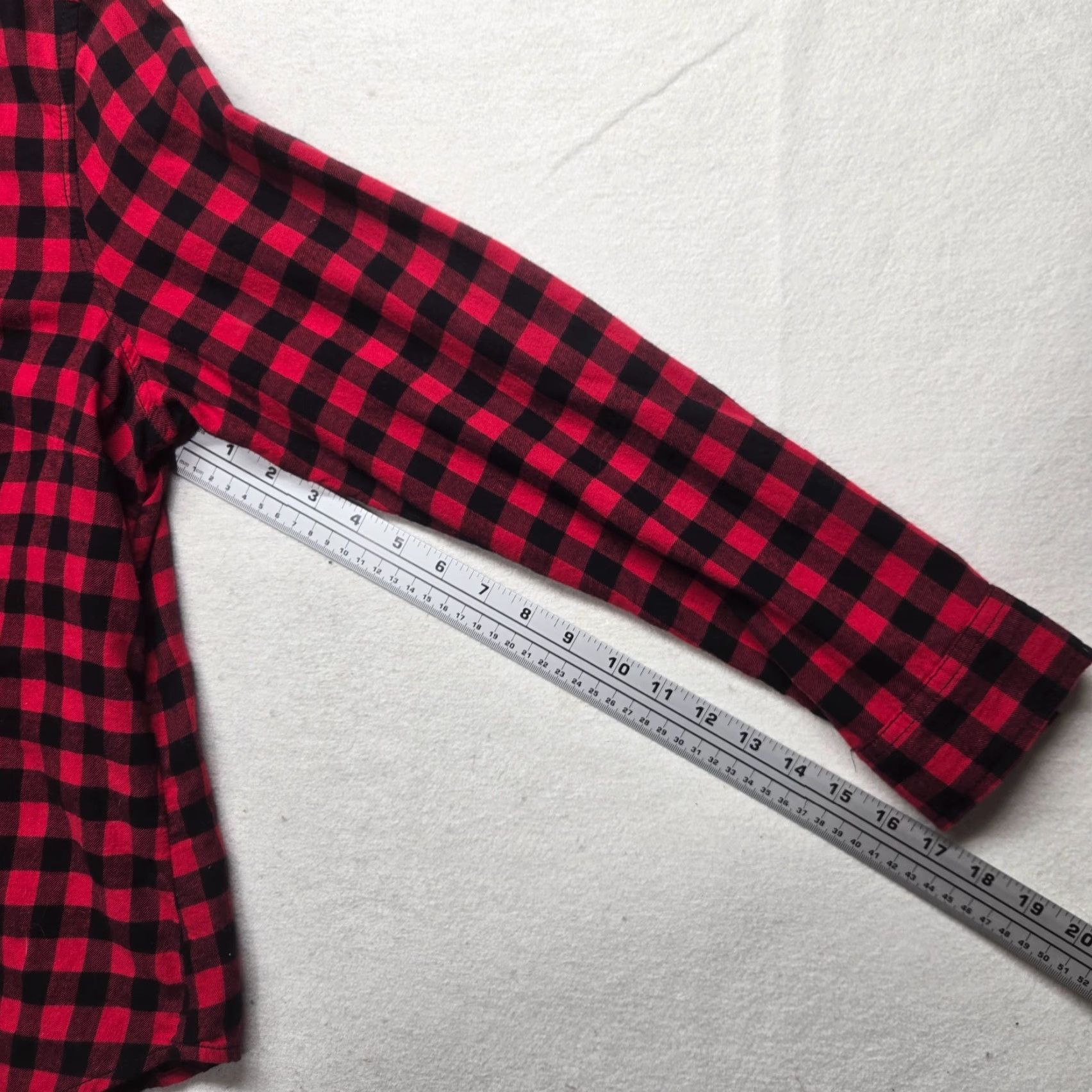 Faded Glory Faded Glory Shirt Button-Up Plaid Red Buffalo Collared Embroidered Chest Pocket 2XL Size XXL / US 16-18 / IT 52-54 - 6 Thumbnail