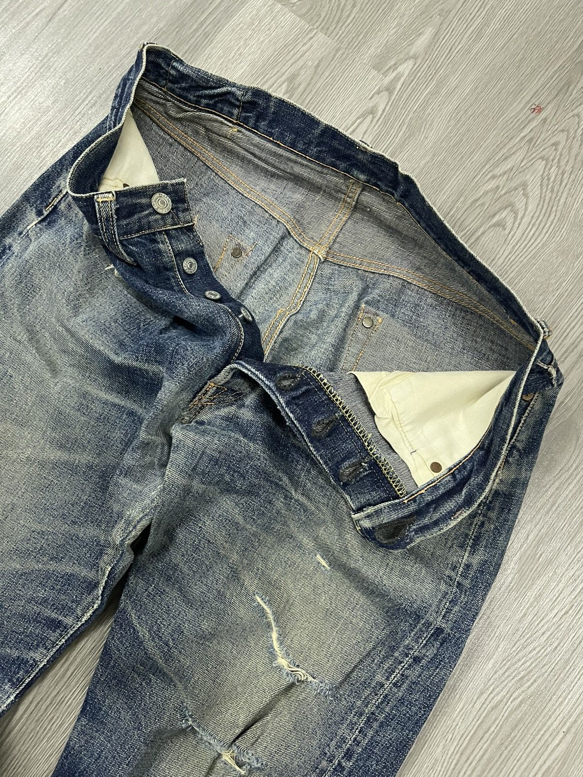 Denime × Japanese Brand Denime Japan Selvedges Distressed denim Size US 32 / EU 48 - 6 Thumbnail