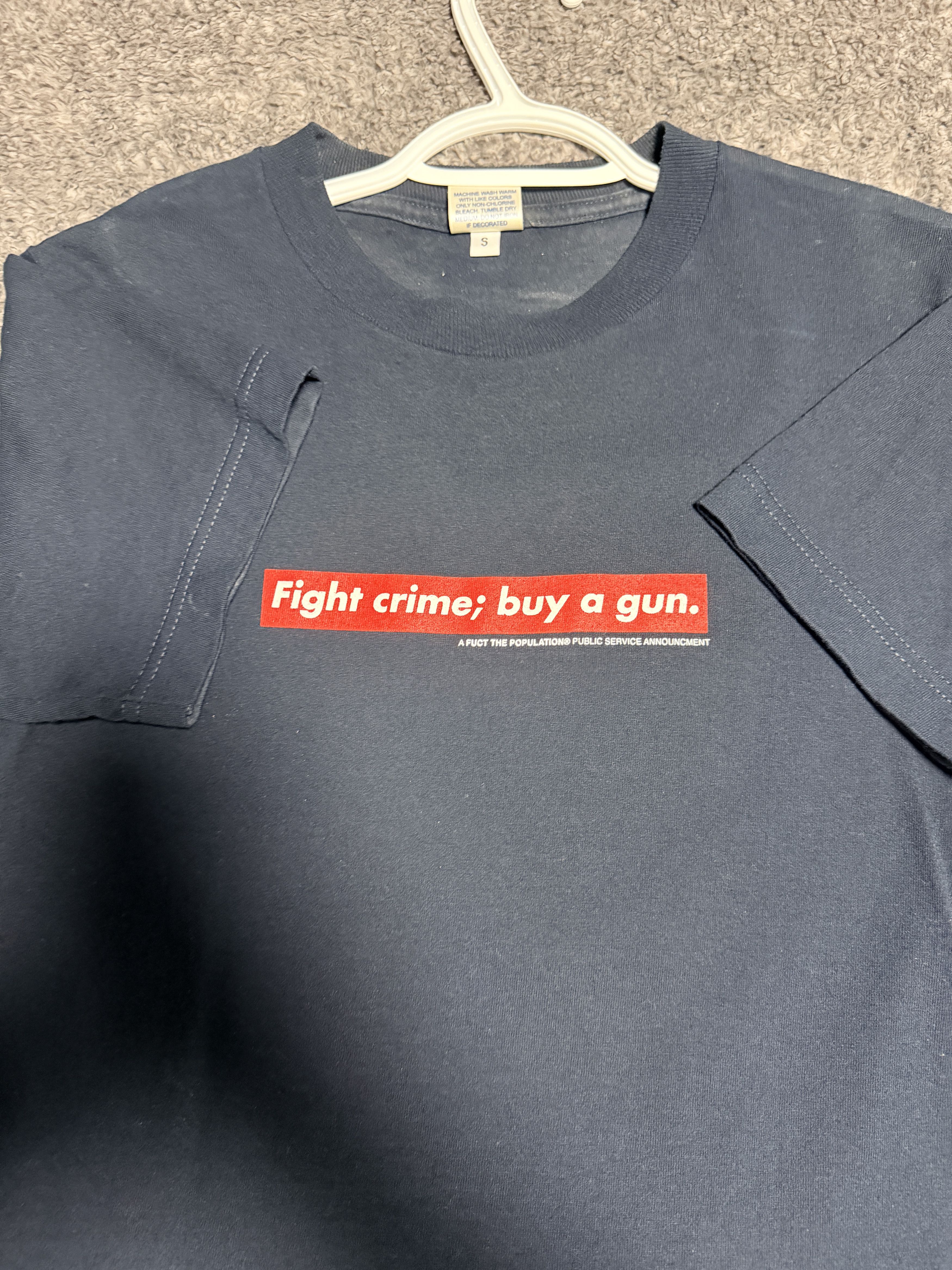 FUCT × Fuck The Population FIGHT CRIME TEE Size US S / EU 44-46 / 1 - 2 Thumbnail