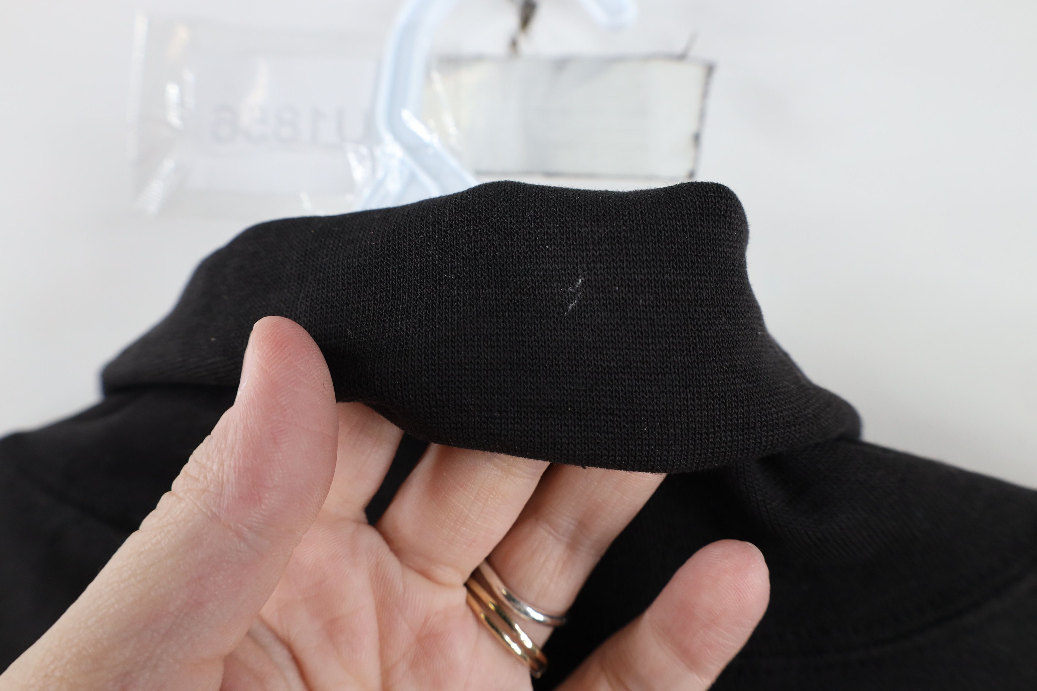 Vintage Vintage 90s Streetwear Blank Cotton Turtleneck T-Shirt Black Size US L / EU 52-54 / 3 - 8 Thumbnail