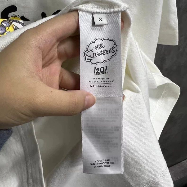 Balenciaga Balenciaga White Simpson printed logo short sleeve Size US S / EU 44-46 / 1 - 4 Thumbnail