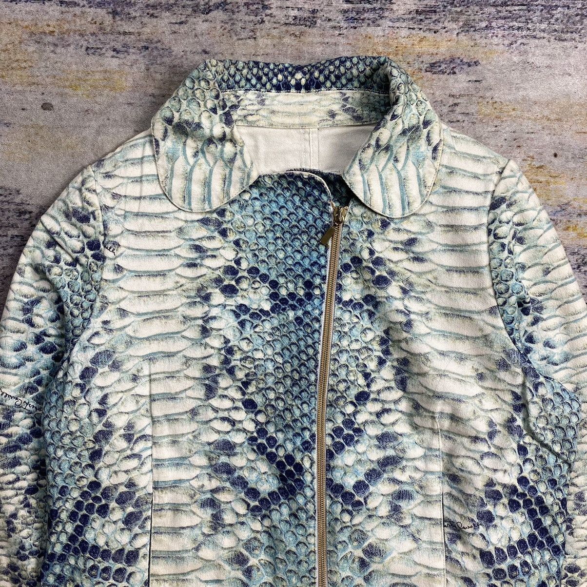 Roberto Cavalli Vintage roberto caballi snake skin print jacket Size S / US 4 / IT 40 - 3 Thumbnail