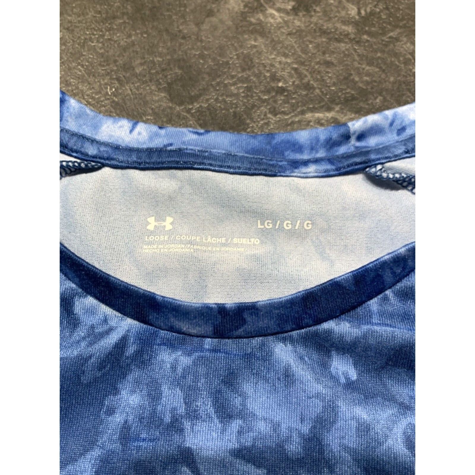 Under Armour Under Armour Shirt Colorful Geometric Blue Large L Short Sleeve Crew Neck Mens T-Shirt Size US L / EU 52-54 / 3 - 7 Thumbnail