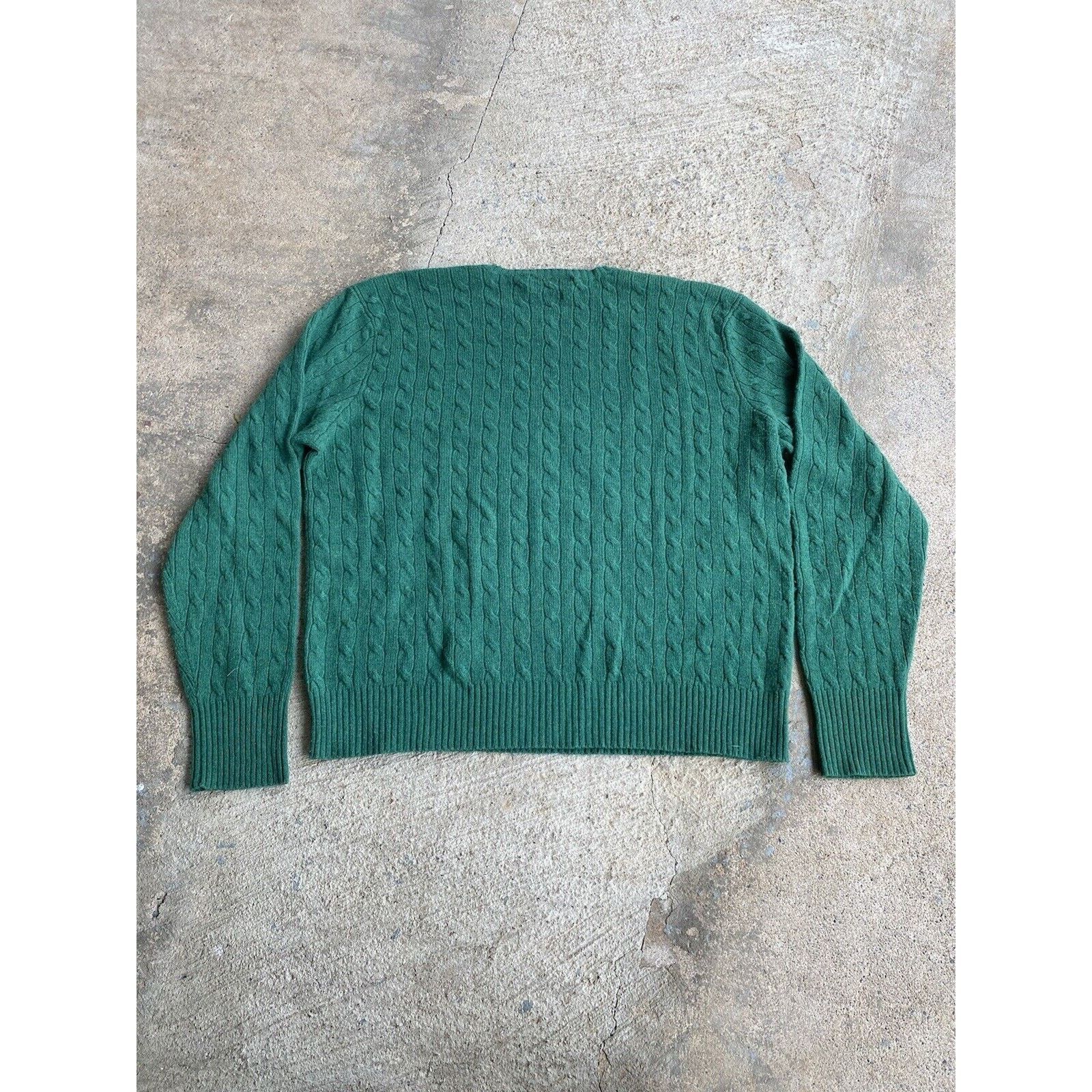 Polo Ralph Lauren Vintage Polo Ralph Lauren Lambs wool Cable Knit Sweater XL Size US XL / EU 56 / 4 - 4 Thumbnail