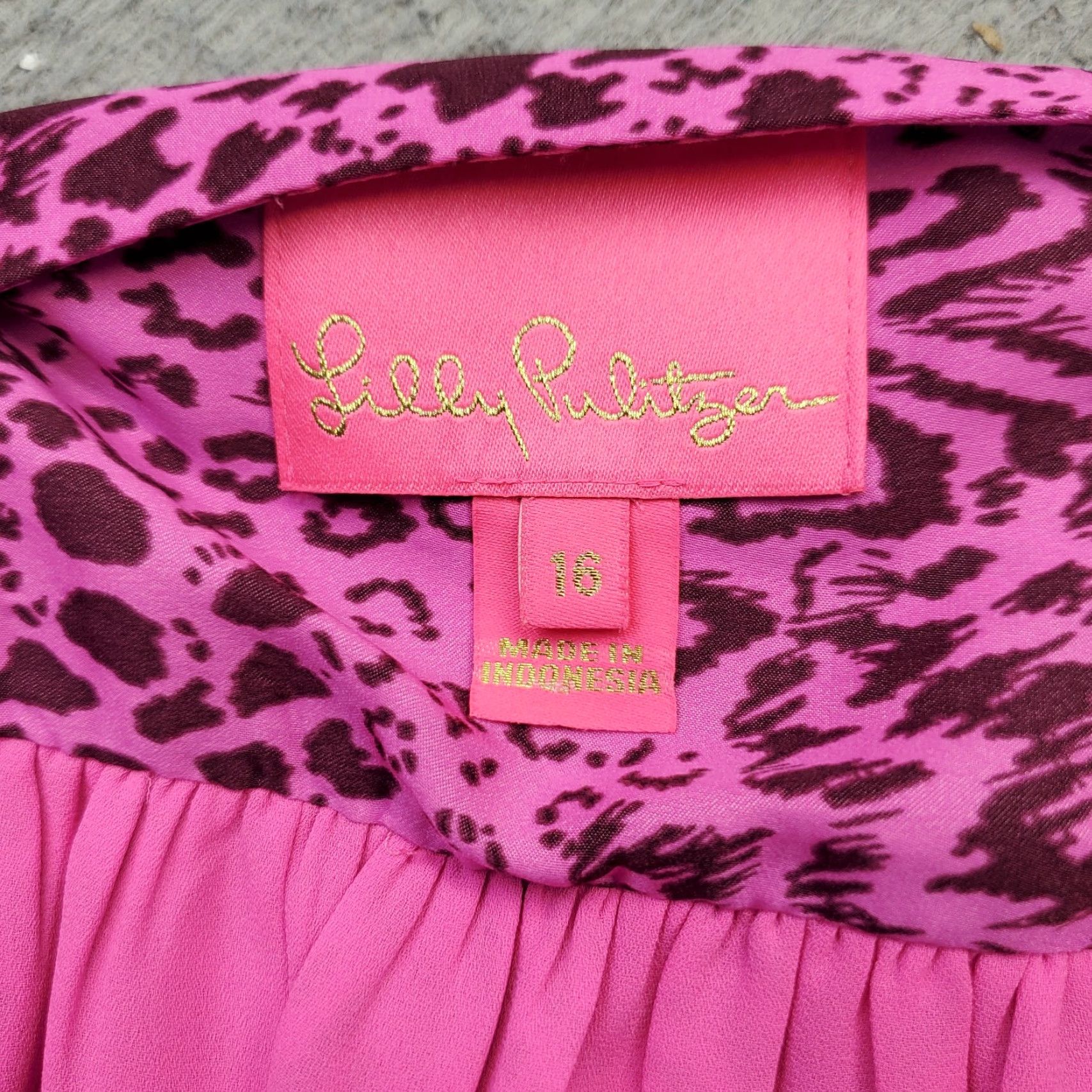 Lilly Pulitzer Lilly Pulitzer Dress Womens 16 Multi Cheetah Print Balloon Sleeve V Neck Midi Sheath Size XXL / US 16-18 / IT 52-54 - 3 Thumbnail