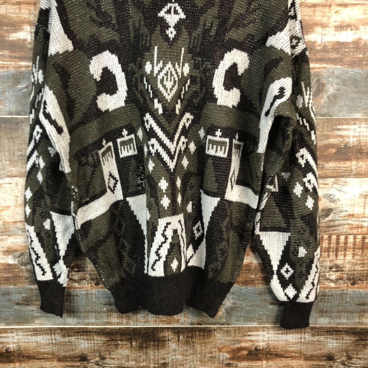 Homespun Knitwear Piat vintage like coogi Grey japan vintage Knitwear #A2470 Size US L / EU 52-54 / 3 - 6 Thumbnail