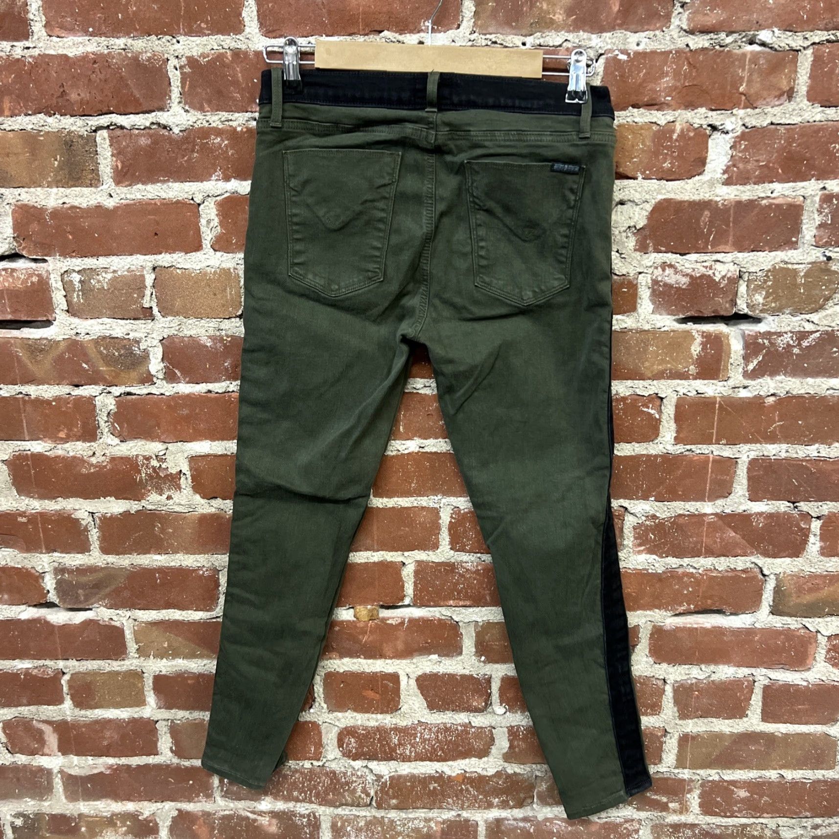 Hudson Hudson Jeans Womens Jeans 29 Green Stretch Skinny Regular Inseam 28in Barbara Vintage No Size 29" - 3 Thumbnail